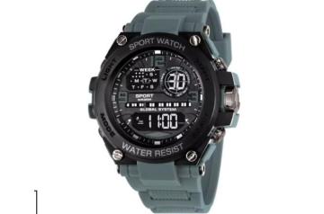 GS Heren Digitale Sportwatch - Green Grey