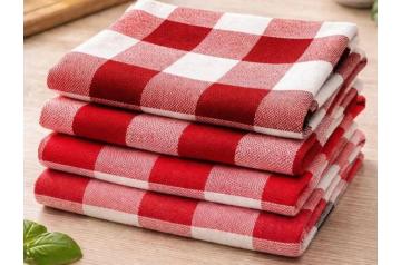 80x Keuken Theedoek - Rood - 100% katoen