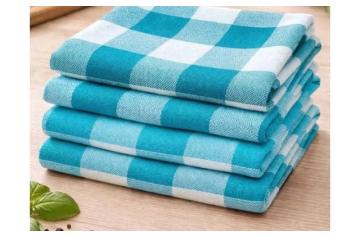 80x Keuken Theedoek - Blauw - 100% katoen