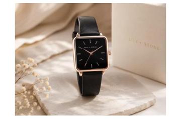 Lily & Stone Dameshorloge - Zwart/Rose Goud